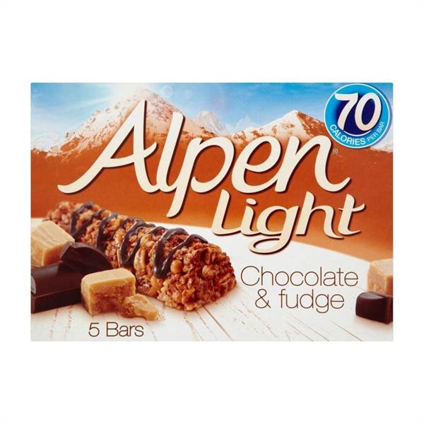 Alpen Light Chocolate &Fudge( 5 bars)